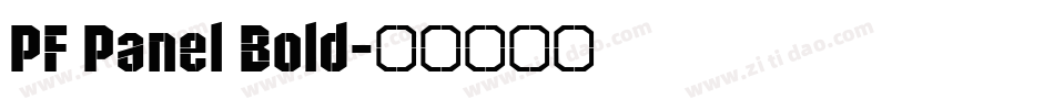 PF Panel Bold字体转换